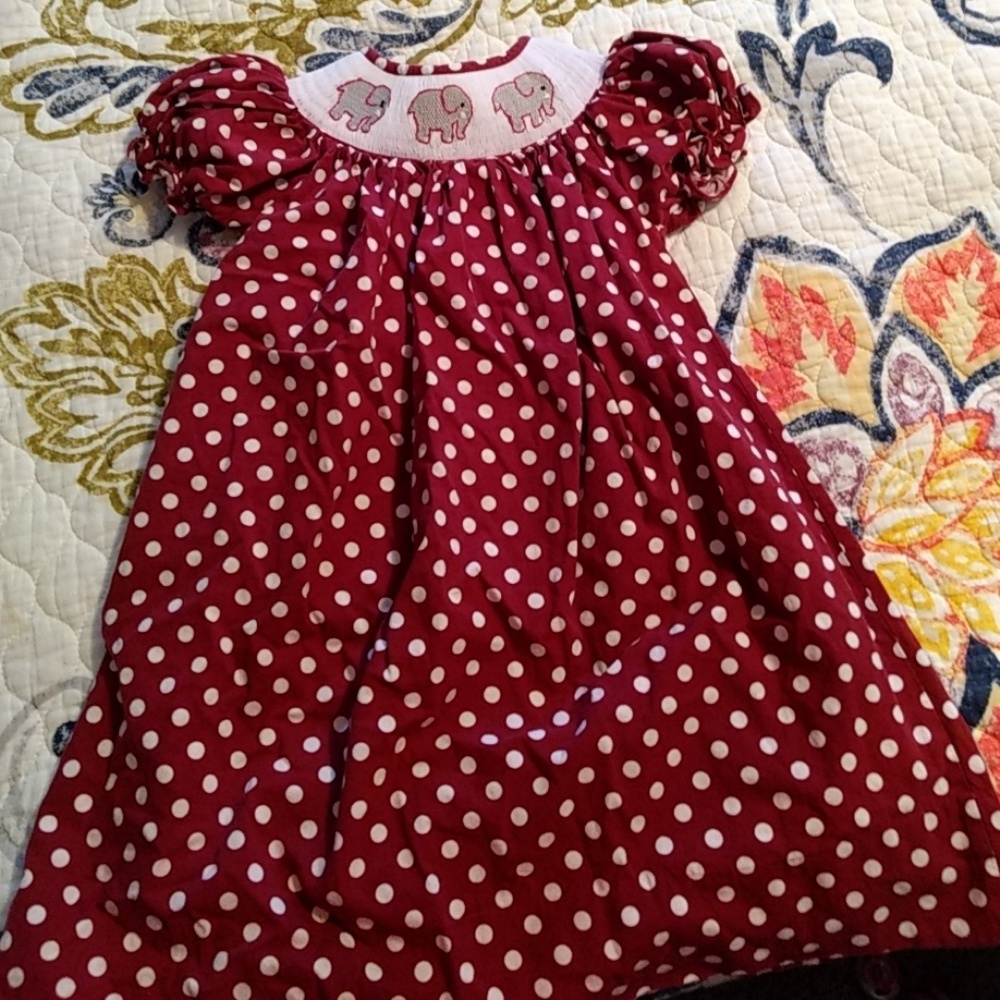 Alabama Smocked Girls Dress